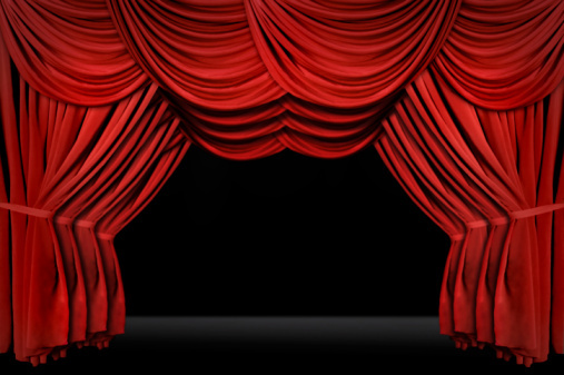 Horozontal old fashioned elegant theater stage